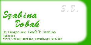 szabina dobak business card